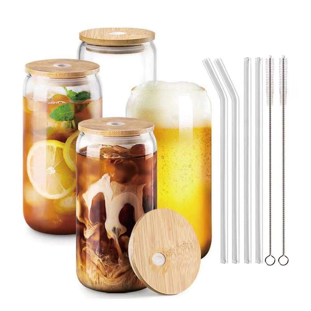 4pcs glass can