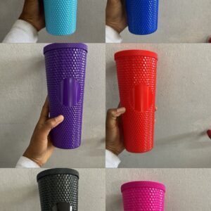 3pcs cups with straws
