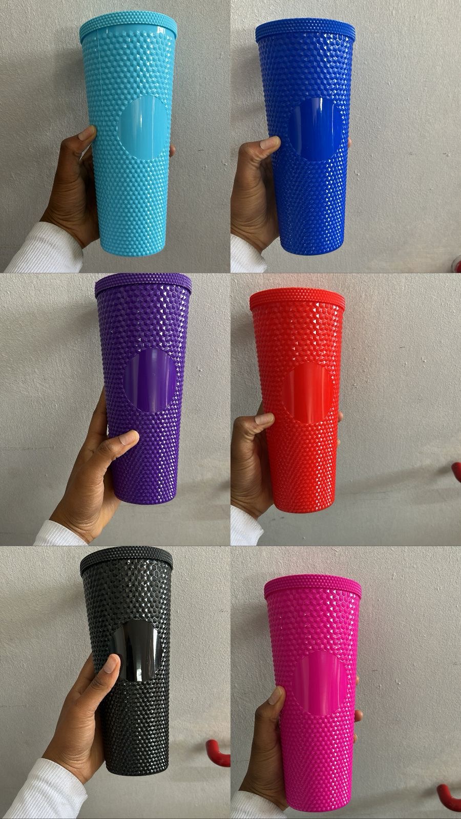 3pcs cups with straws