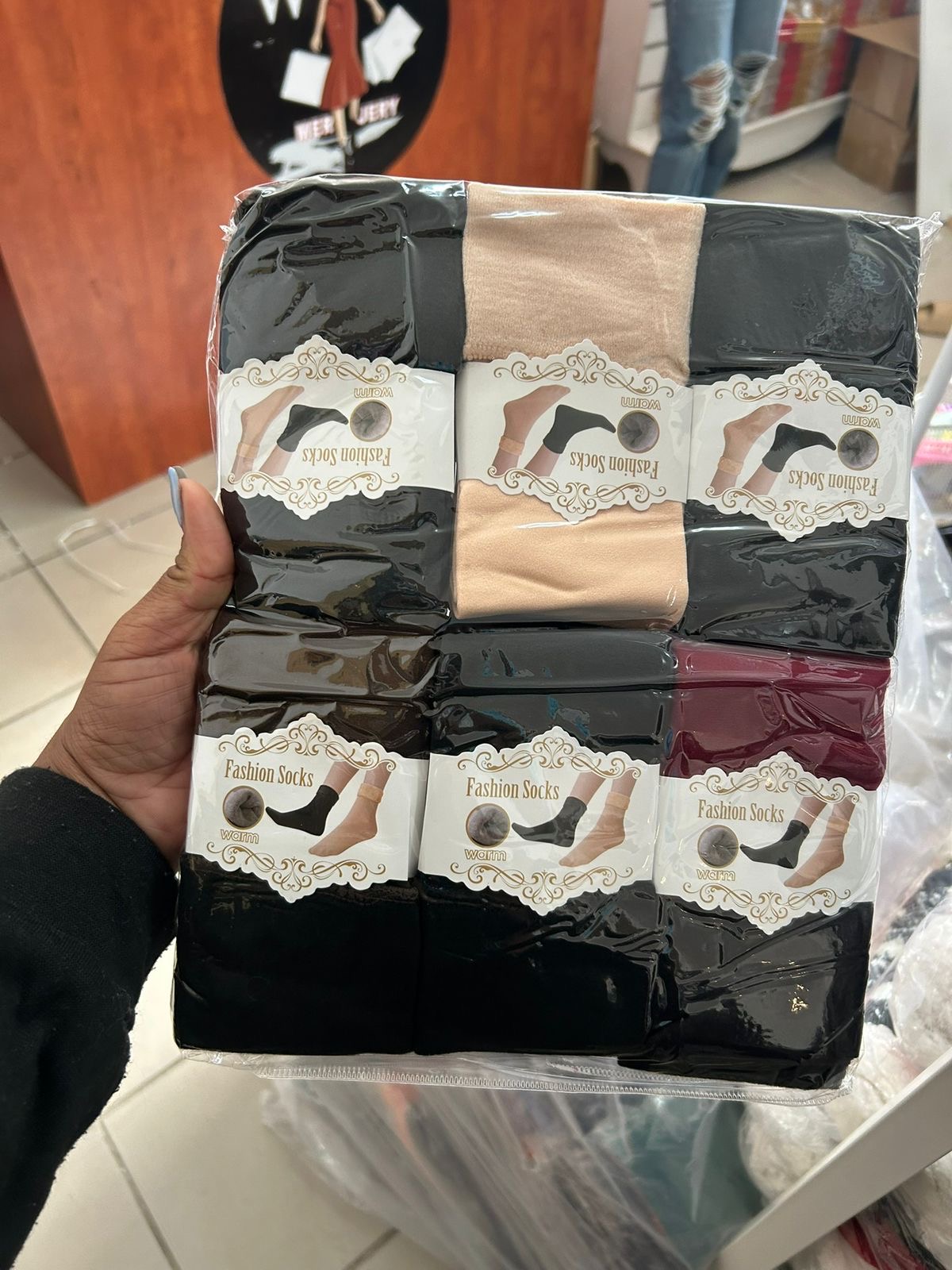 Short fleece winter sock